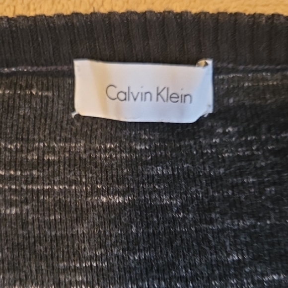 Calvin Klein Men's Dark Gray V-Neck Sweater - Picture 6 of 7